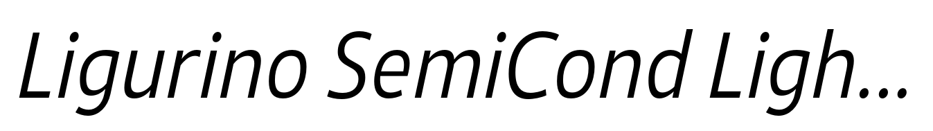 Ligurino SemiCond Light Italic